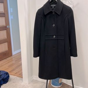 Anne Klein wool/cashmere black dress coat - size 8